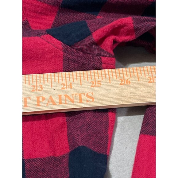 True Craft XXL Red & Black Buffalo Plaid Long Sleeve Button-Up Shirt 100% Cotton - Picture 6 of 8